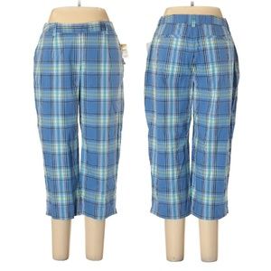 Talbots Stretch Cropped Plaid Pants